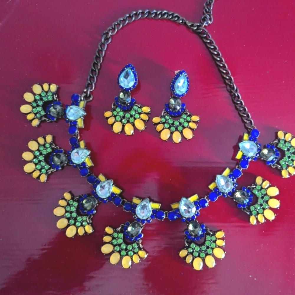 Sale - Anthropology Baubblebar statement necklace and earring set